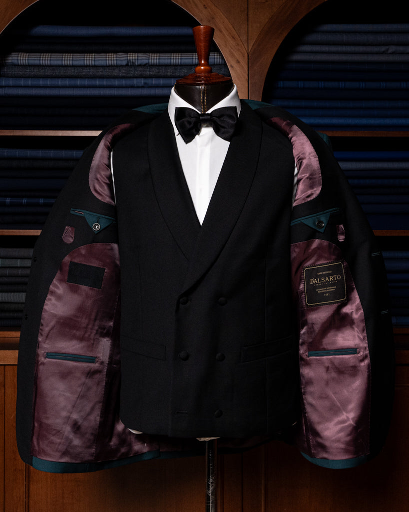 Smoking Verde Petrolio con Gilet Nero