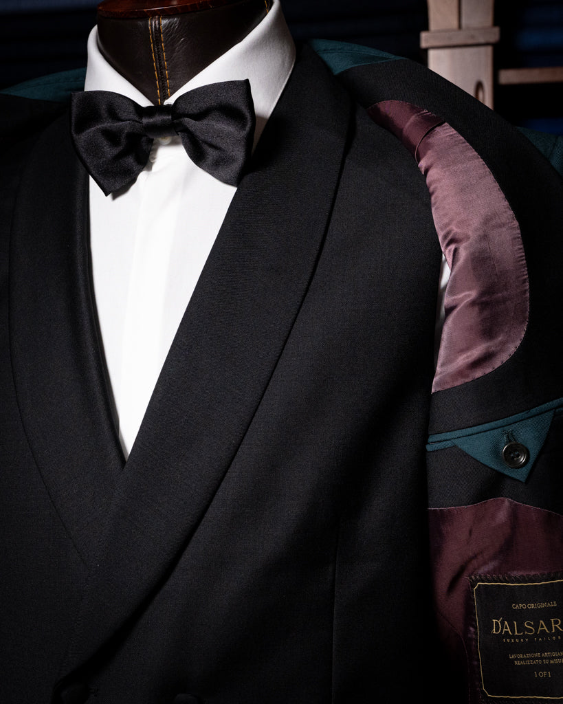 Smoking Verde Petrolio con Gilet Nero