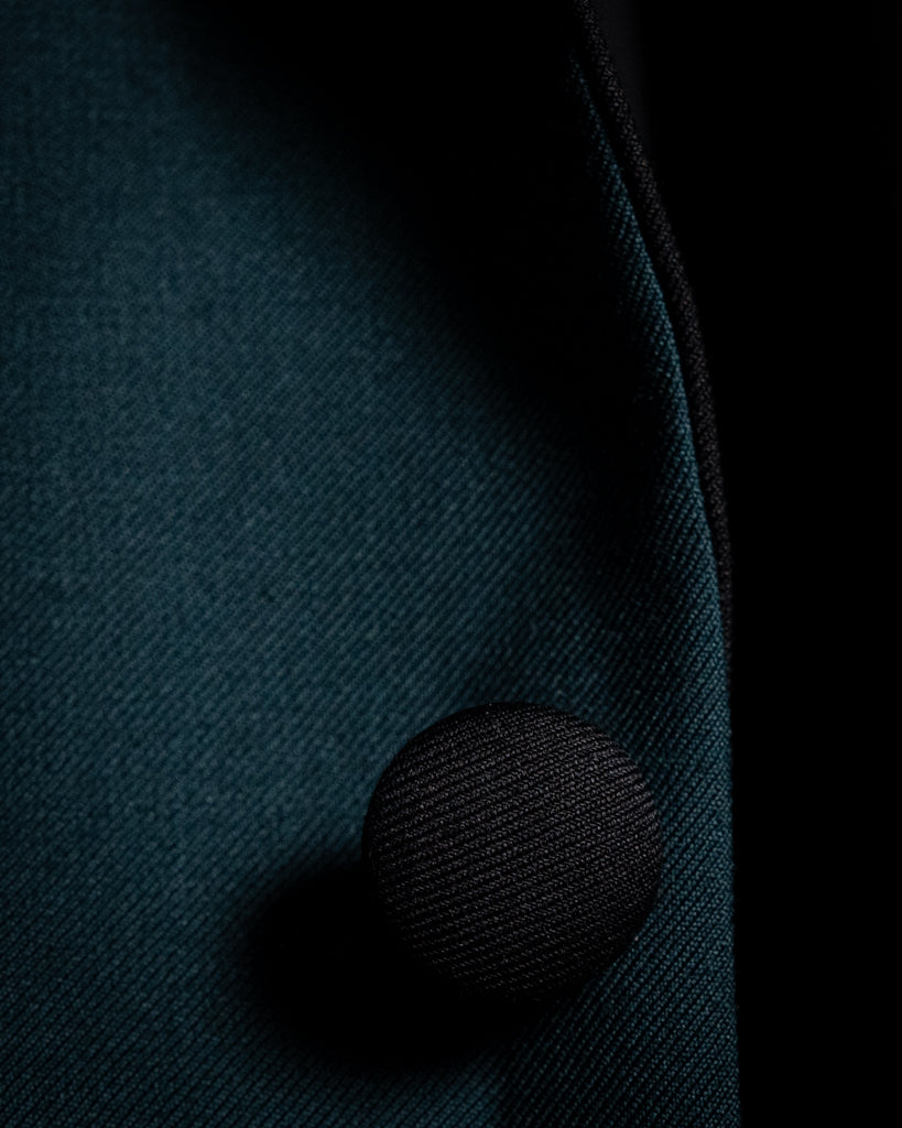 Smoking Verde Petrolio con Gilet Nero