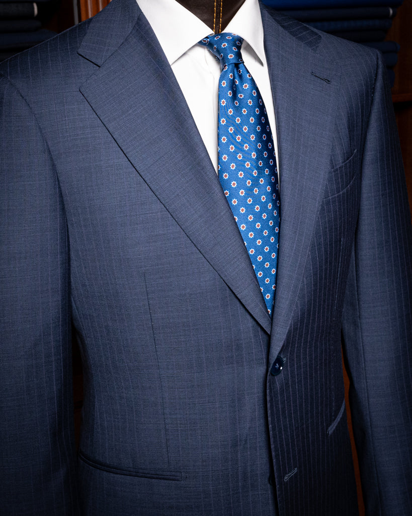 Abito Giotto Gessato Blu Navy