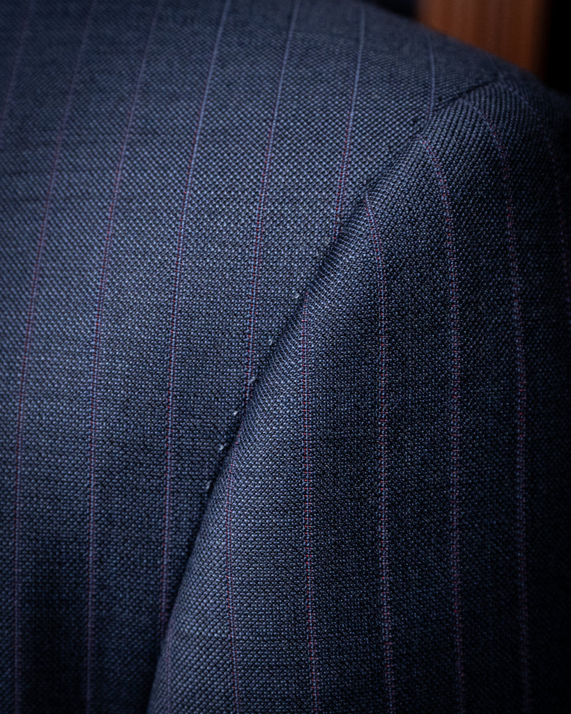 Abito Giotto Gessato Blu Navy