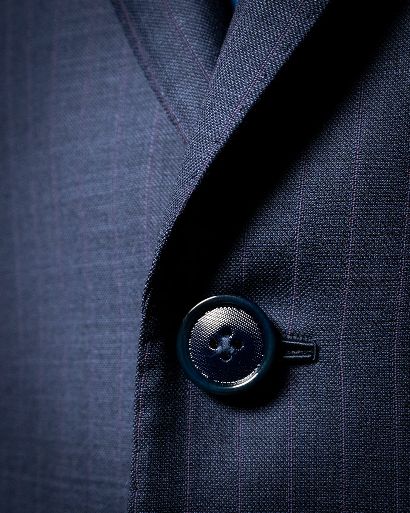 Abito Giotto Gessato Blu Navy