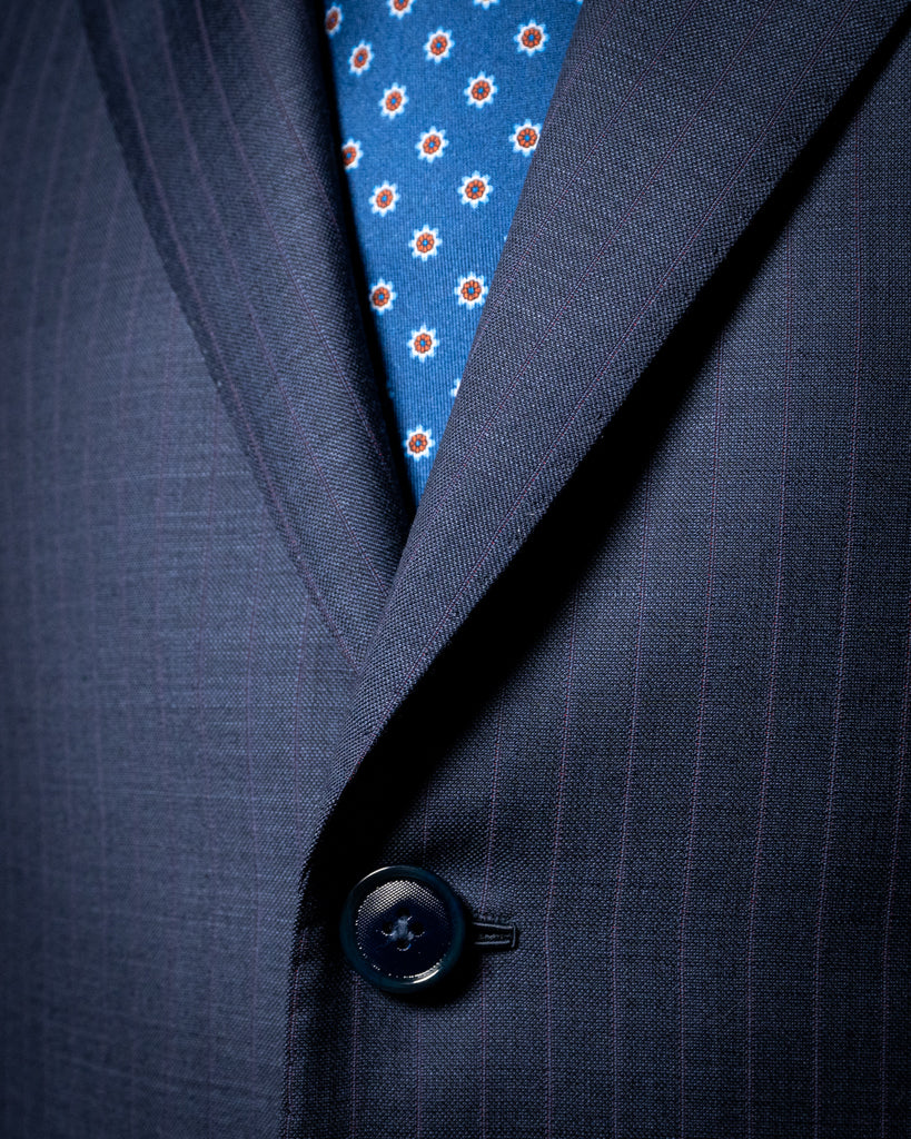 Abito Giotto Gessato Blu Navy