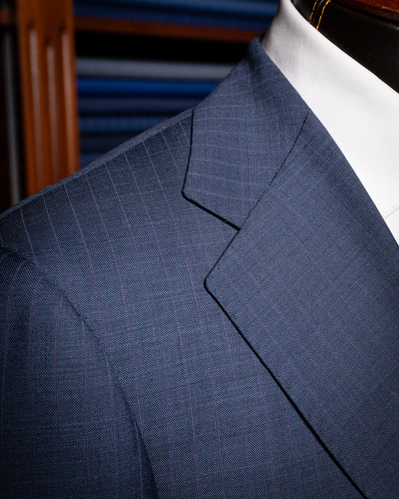 Abito Giotto Gessato Blu Navy