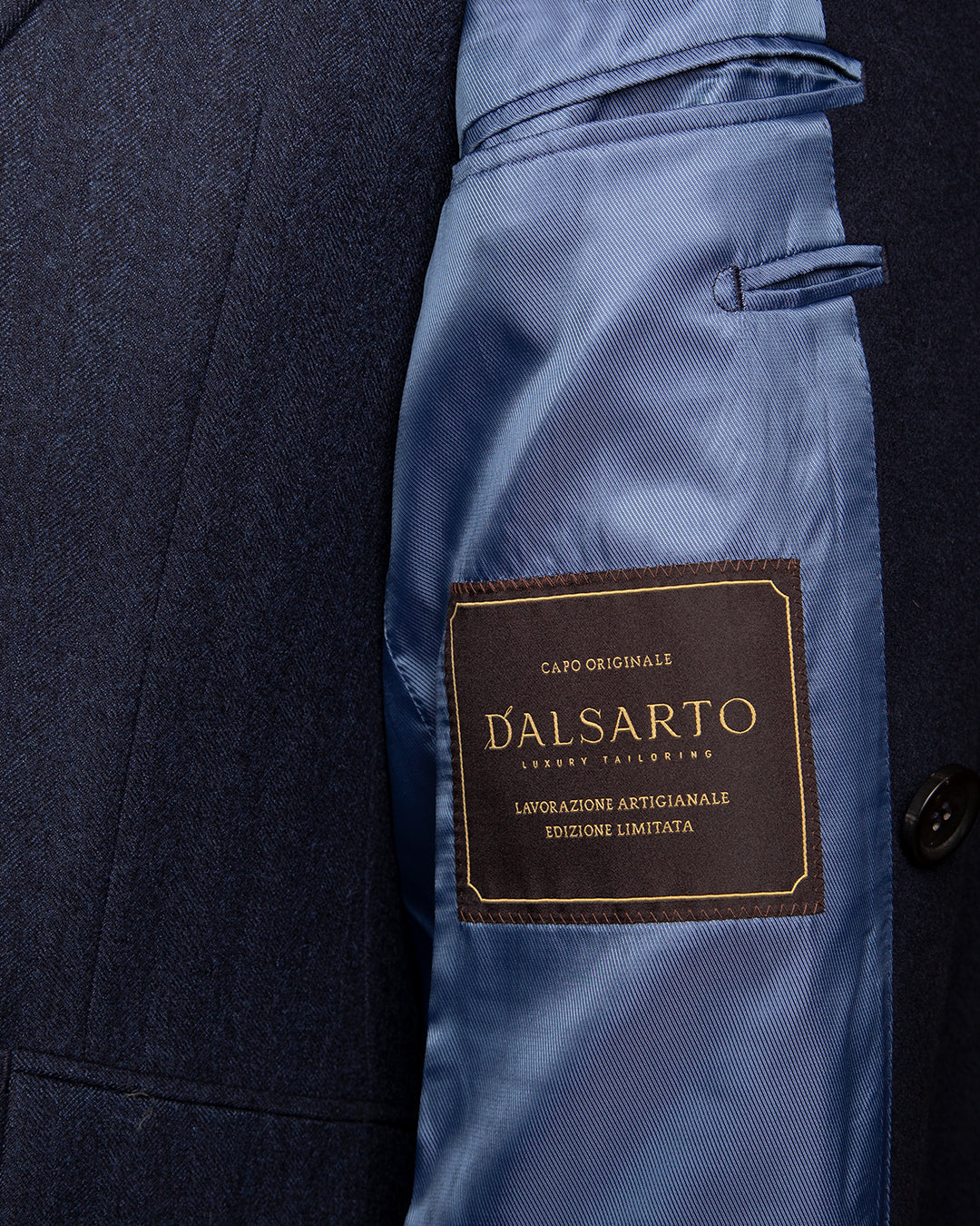 Medium Blue Double-Breasted Coat