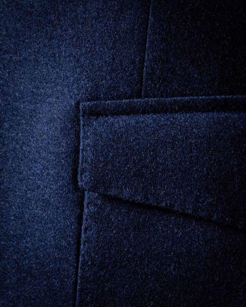 Giacca Blu Avio Misto Cashmere