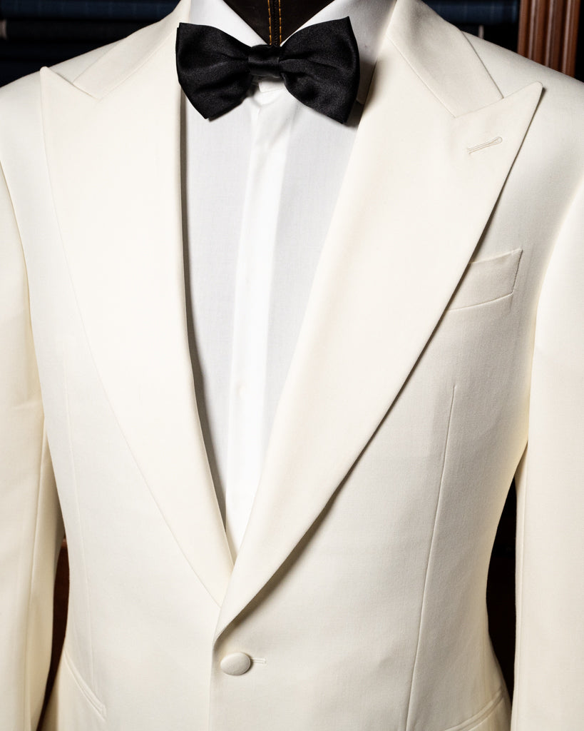 White Nude Tuxedo Jacket
