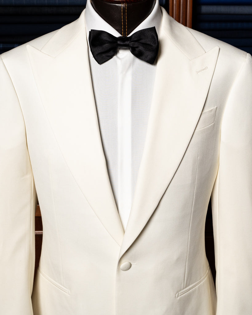 White Nude Tuxedo Jacket