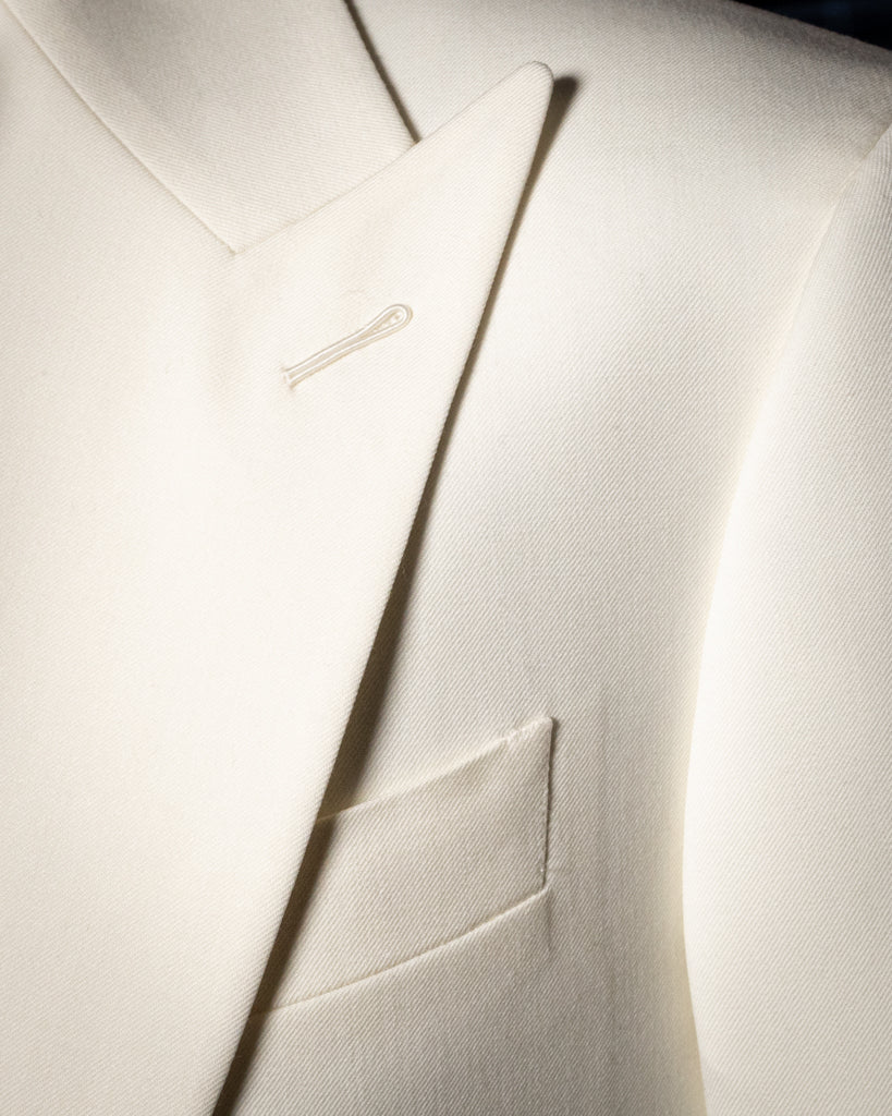 White Nude Tuxedo Jacket