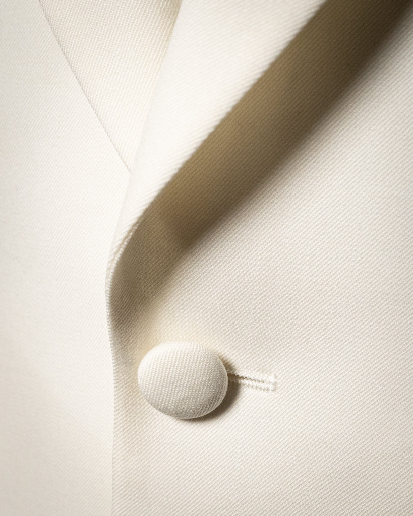 White Nude Tuxedo Jacket