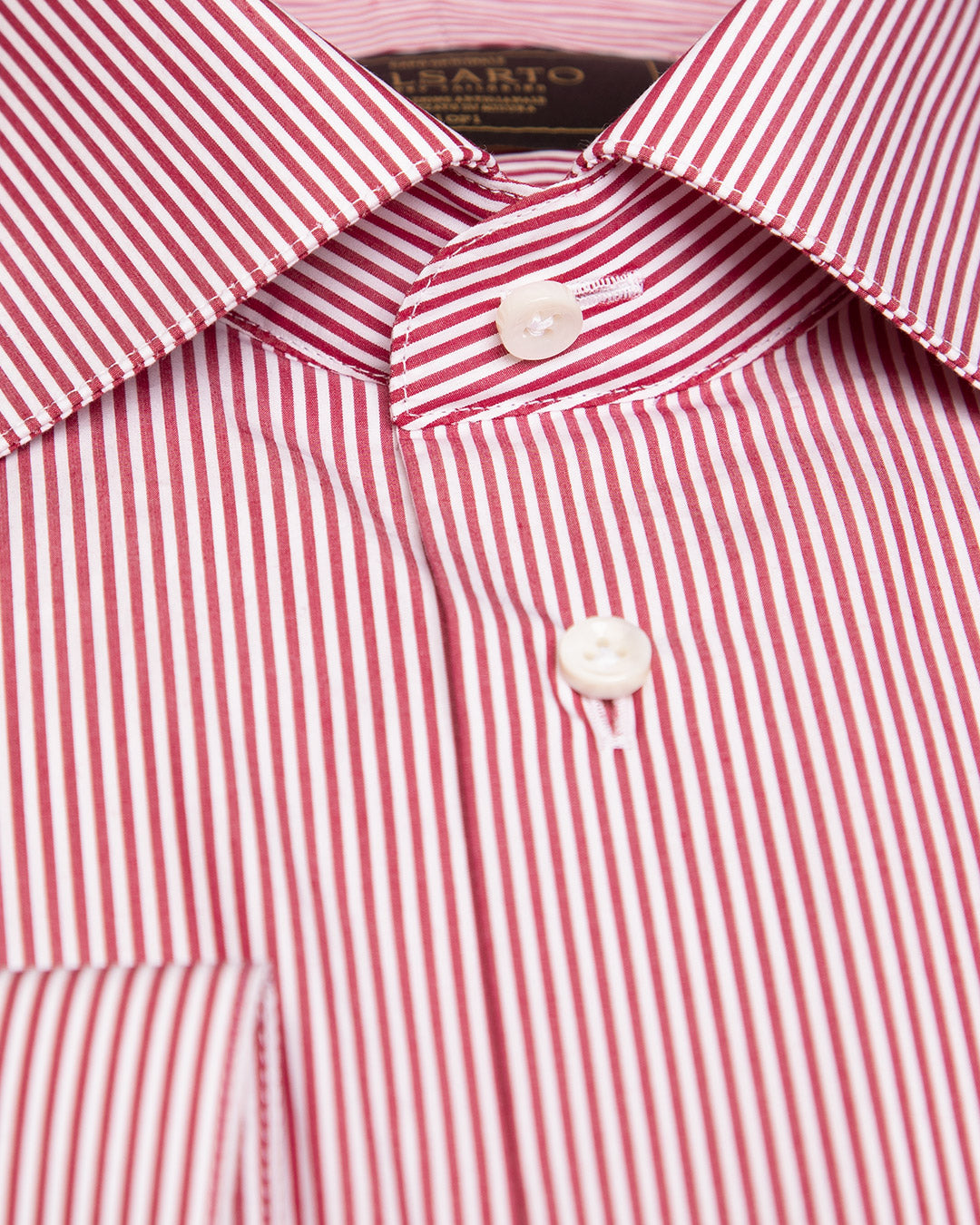 Camicia a Righe Strette Bianche e Rosse