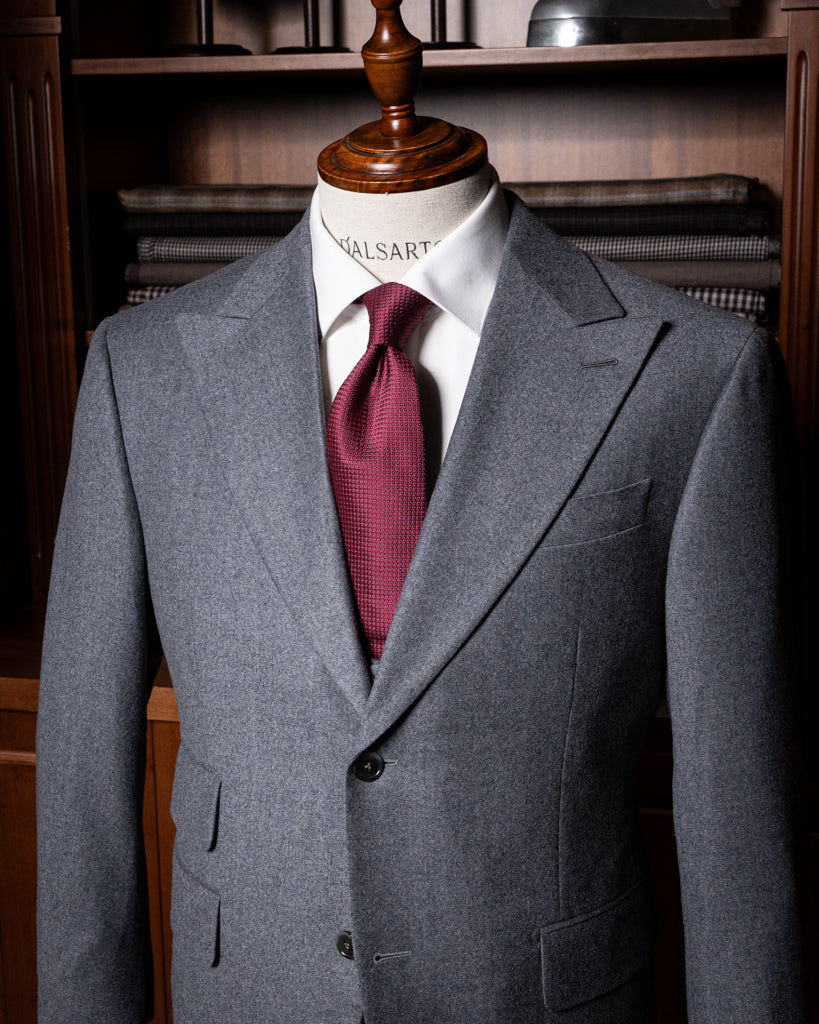 Abito Bernini Flanella Grigio con Gilet