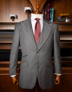 Bernini Grey Pinstripe Suit With Vest